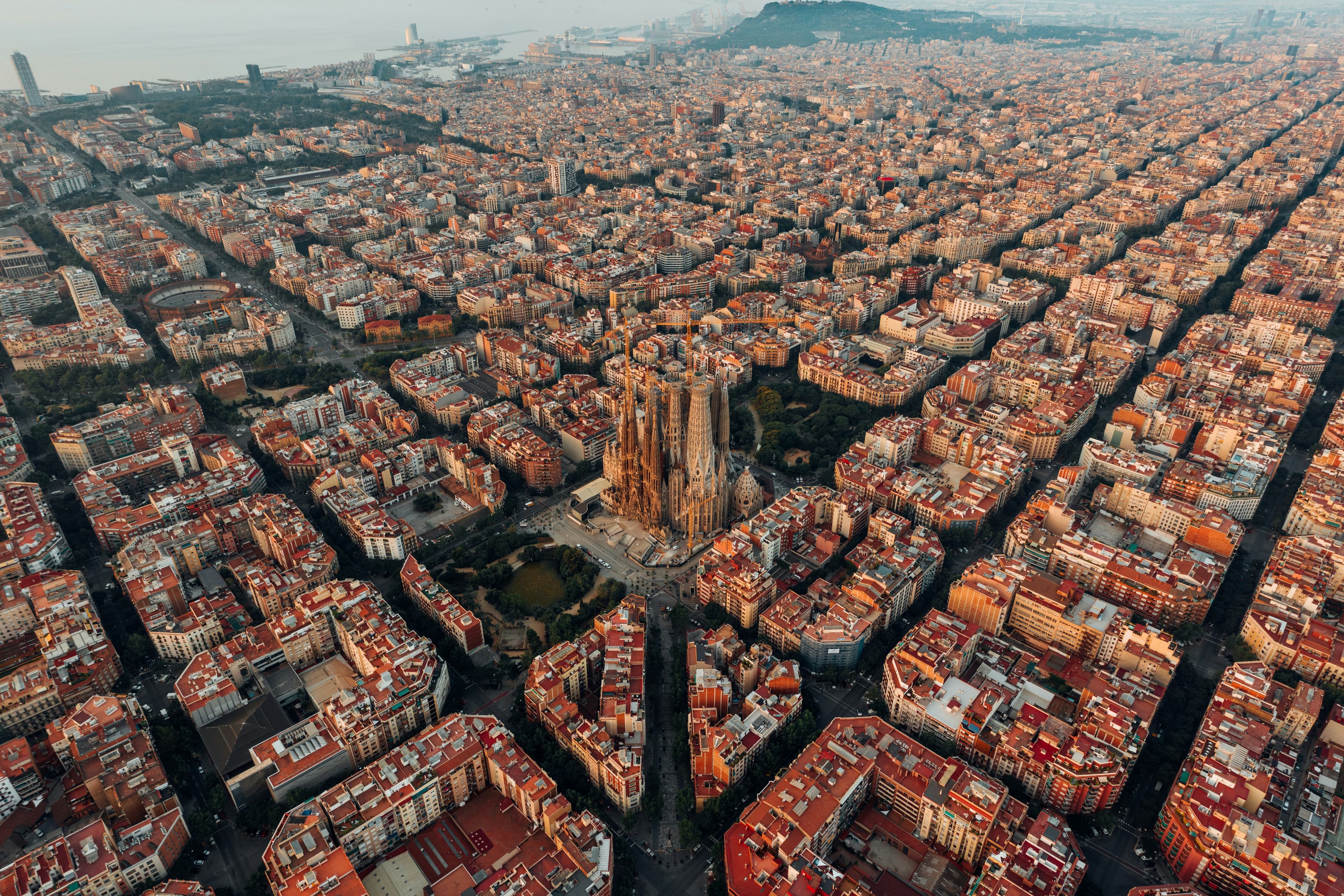 Barcelona cityscape with Sagrada Familia